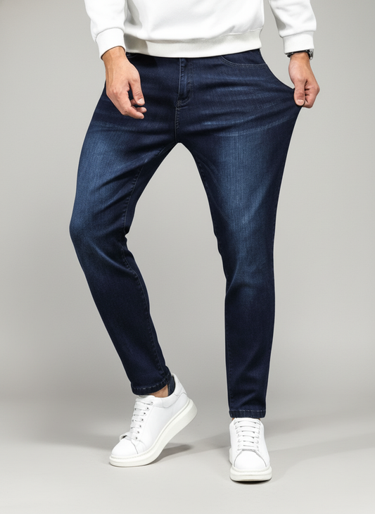 Jeans de Algodón para Hombre con Bolsillo Inclinado