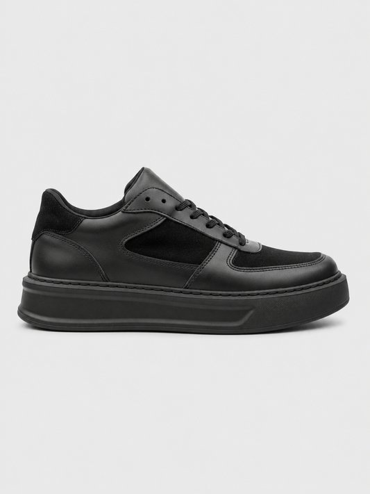 Apollo Moda Men's Artemis Eclipse all-black chunky sole sneaker, main product photo