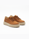 Apollo Moda men's Zephyr Clay brown suede sneaker with ridged sole, fourth angle