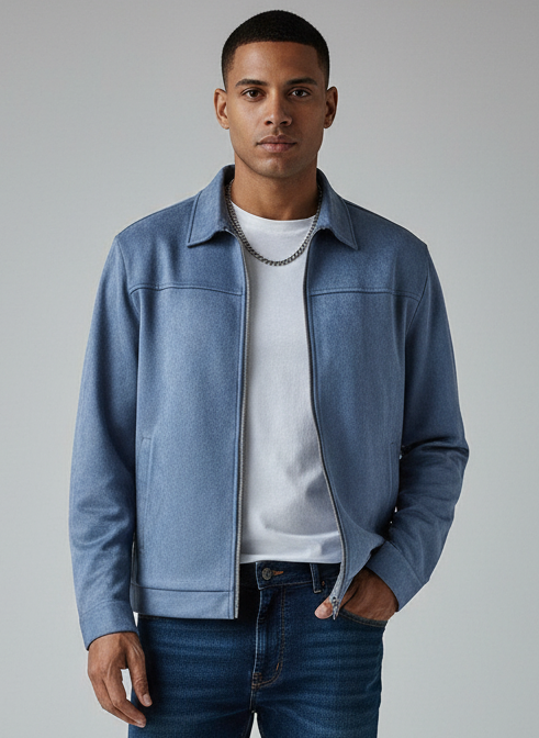 Herren Slim Fit Langarm Strickjacke