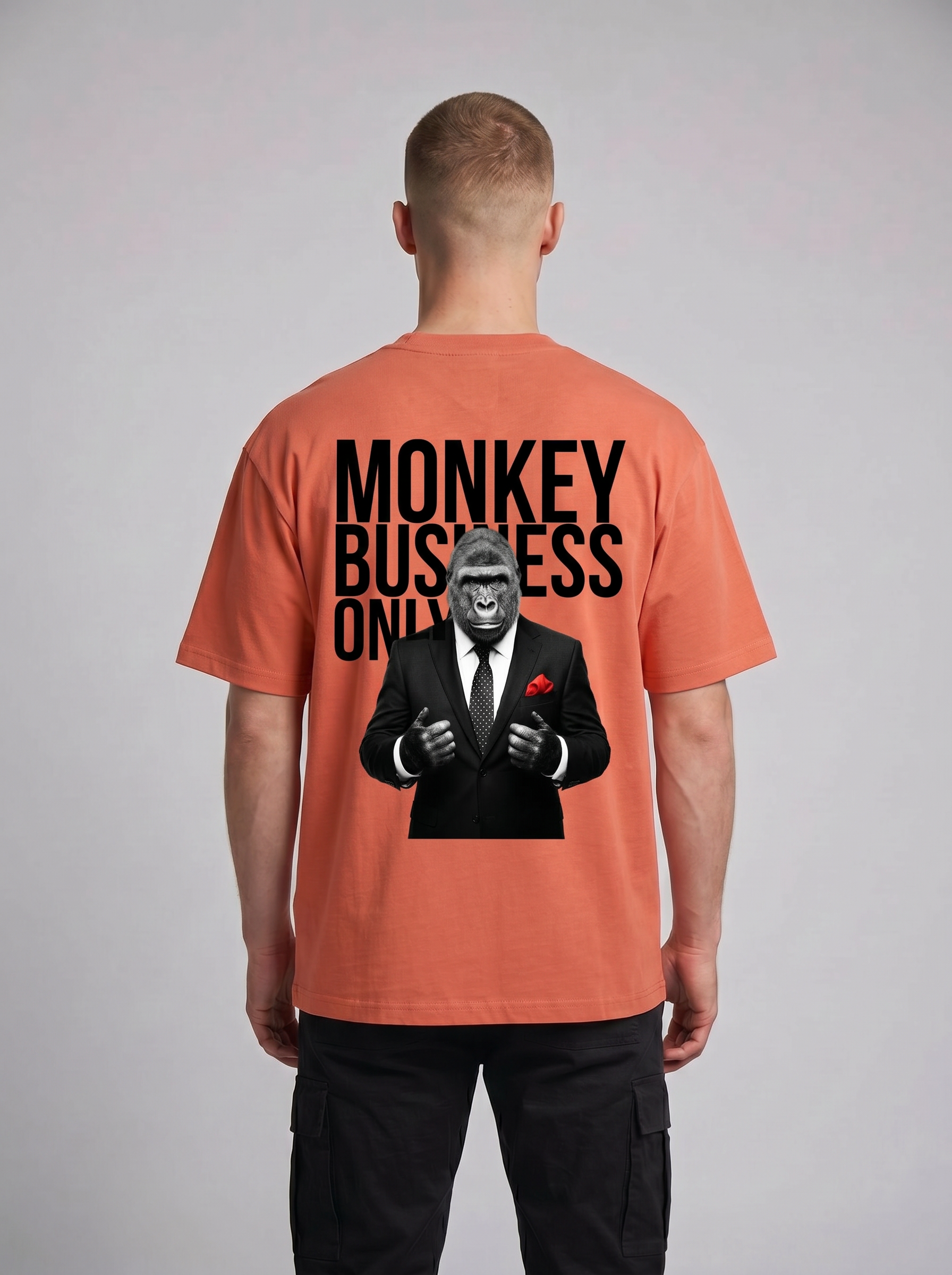 'Monkey Business Only' Oversized Graphic Tee