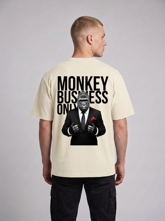 'Monkey Business Only' Oversized Graphic Tee